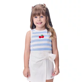 Regata Listrada Patch Cerejinha Canelada Momi