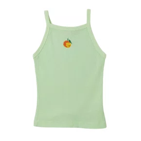 Regata Ribana Bordada Frutinha Verde Fabula