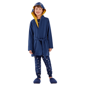 Robe Infantil menino Monstrinhos Marinho Cor Com Amor