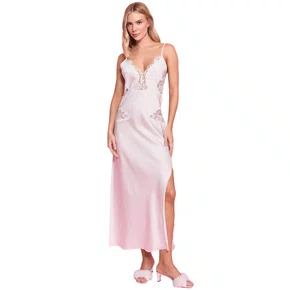 Robe Longo Roma Cetim Off White Miss Victtoria