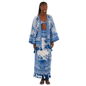 Saia Afeto Tropical Azul