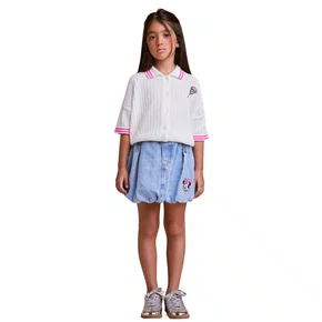 Saia Jeans Minnie Balone Claro Anime