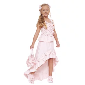 Saia Short Conceito Mullet Babado e Laços Rosa Baby Pituchinhus