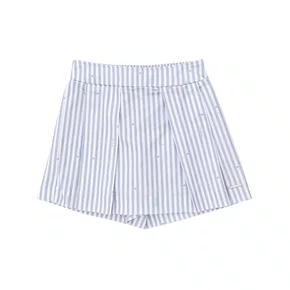 Saia Short Sarja Listrada Pregas Pituchinhus