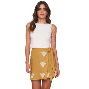 Saia Transpassada Curta Papyrus Ambar Lua Lua