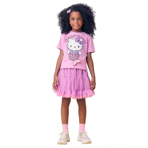 Saia Tule Babadinho Roxo Momi