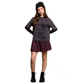 Saia Xadrez Vermelho e Preto Authoria