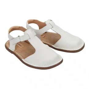 Sandália Balanço Couro Branco Blanche Petit Cheval