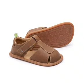 Sandália Couro Parky Whisky Tip Toey Joey