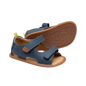 Sandalia Explore Couro Laguna Marinho Tip Toey Joey