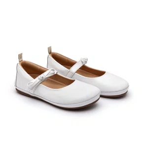 Sapatilha Brigitte Couro Patent White Tip Toey Joey