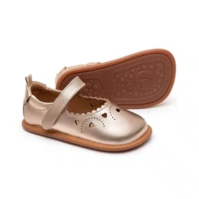 Sapatilha Couro Sweetheart Metalic Salmon Tip Toey Joey