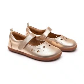 Sapatilha Couro Sweetheart Metalic Salmon Tip Toey Joey