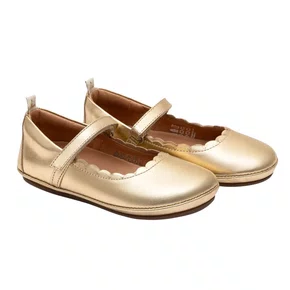 Sapatilha Misty Couro Metal Gold Tip Toey Joey