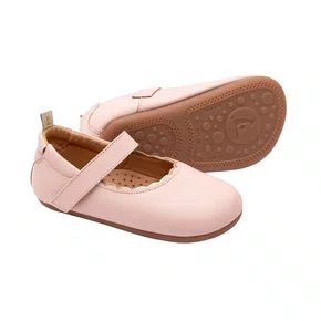 Sapatilha Roundy Couro Rosa Blossom Pink Tip Toey Joey