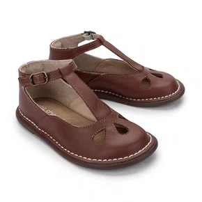 Sapato Doll Teen Couro Cuia Marrom Petit Cheval