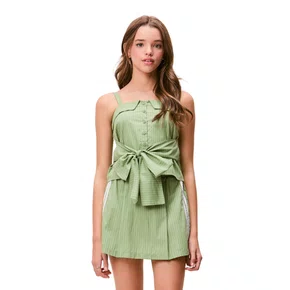 Short Saia Listras Verde e Branco Authoria