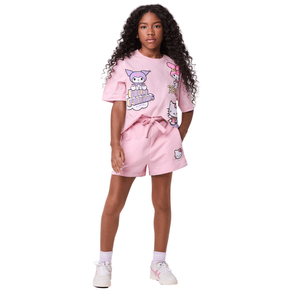 Shorts Moletom Hello Kitty Rosa I Am