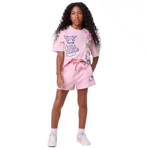 Shorts Moletom Hello Kitty Rosa I Am