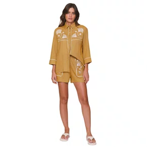 Shorts Papyrus Bordado Ambar Lua Lua