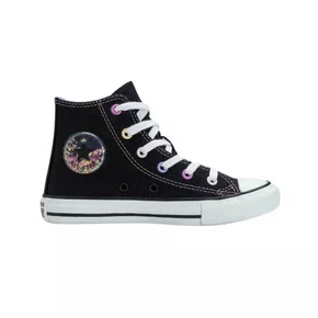 Tênis Cano Alto Chuck Taylor Preto e Orquídea All Star