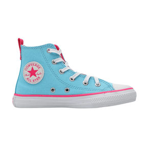 Tenis Cano Alto Turquesa Pink Kids All Star