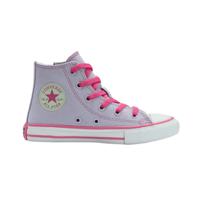 Tenis Cano Alto Violeta Pink Zip All Star