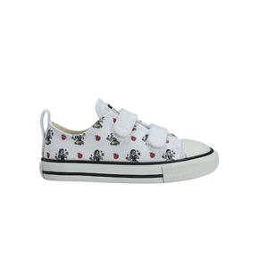 Tenis Cano Baixo Velcro Branca de Neve Baby All Star