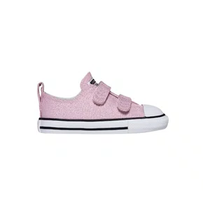 Tênis Cano Baixo Velcro Rosa Brilhante All Star