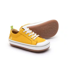 Tênis Couro Funky 20 Amarelo Caja Tip Toey Joey