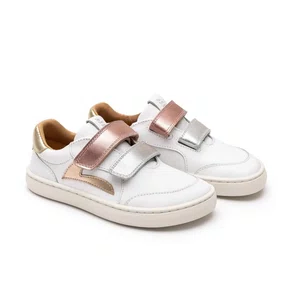 Tenis Couro Landy Rose Gold White Tip Toey Joey