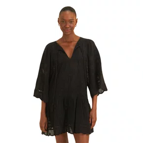 Vestido Abacainika Rendado Preto Farm
