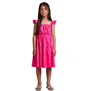 Vestido Babados Rosa Pink Neon Anime