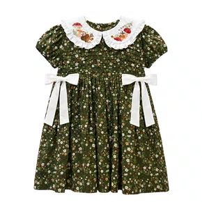 Vestido Bebê Gola Bordada Floresta Giverny Primo Bambino
