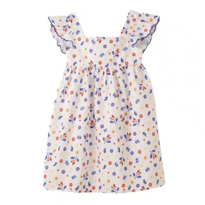 Vestido Estampa Bordados Stitchs Fabula