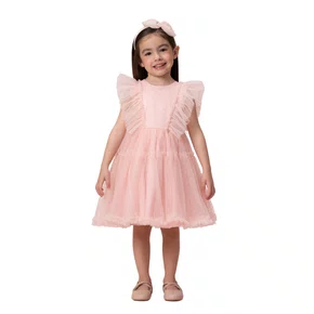 Vestido Festa Tule Poás Rosa Petit Cherie