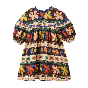 Vestido Flor Cosmica Bege Fabula