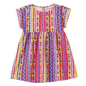 Vestido Malha Listras Balita Colorido Fabula