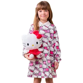 Vestido Manga Longa Hello Kitty Colors Momi