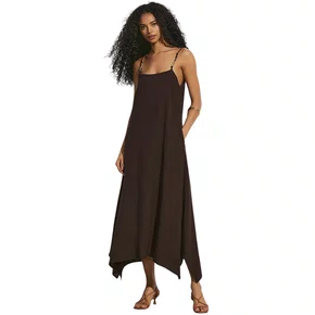 Vestido Midi Lisos Hermosa Coffee Cia Maritima