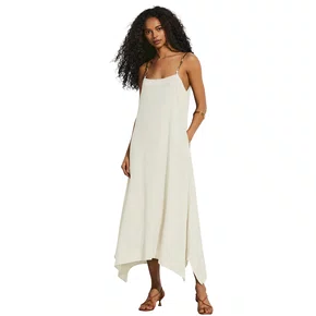 Vestido Midi Lisos Hermosa Off White Cia Maritima