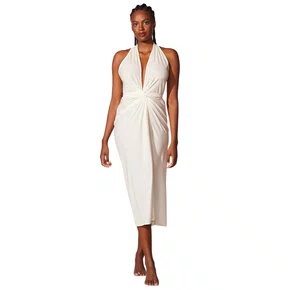 Vestido Midi Lisos Off White Cia Maritima