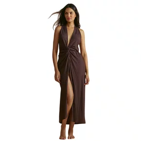 Vestido Midi Textura Olive Cofee Cia Maritima