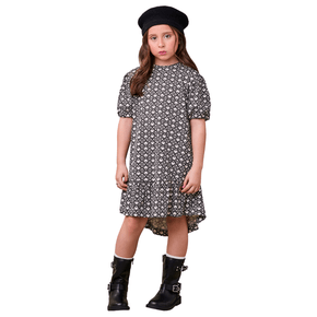 Vestido Monogramas Coração Preto Anime