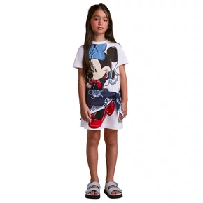 Vestido Navy com Lenço da Minnie Anime