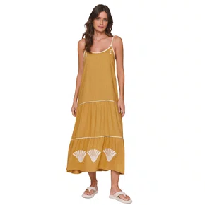 Vestido Papyrus Bordado Ambar Lua Lua