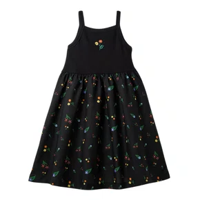 Vestido Rib Bordado Sempre Viva Preto Fábula