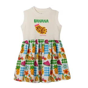 Vestido Silk  Saia Mucha Fruta Branco Fabula