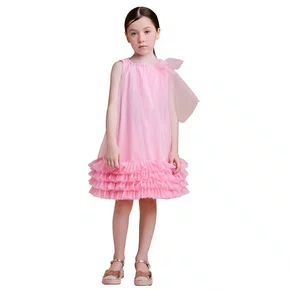 Vestido Tule Frufru Rosa Princesa Anime