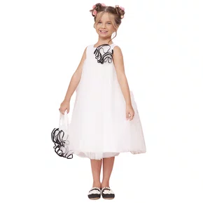 Vestido Tule Maxi Flor Off White Pituchinhus